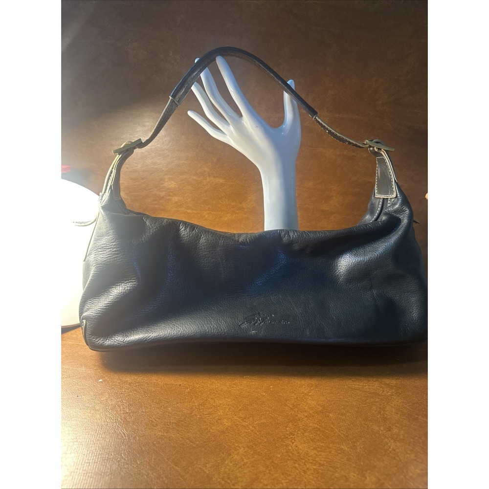 Vintage 90’s Stone Mountain Accessories Black Leather Hobo Shoulder Bag